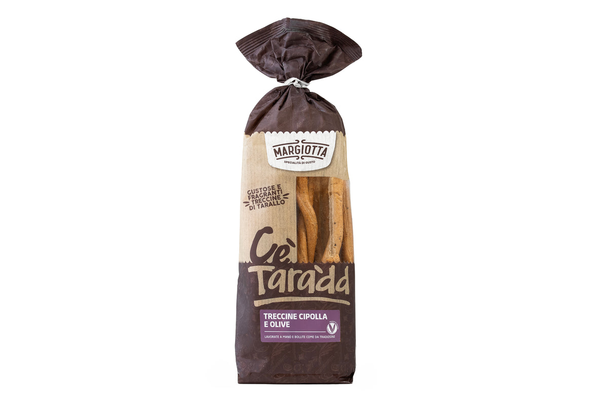 Treccine su svogūnais ir alyvuogėmis, 350 g.