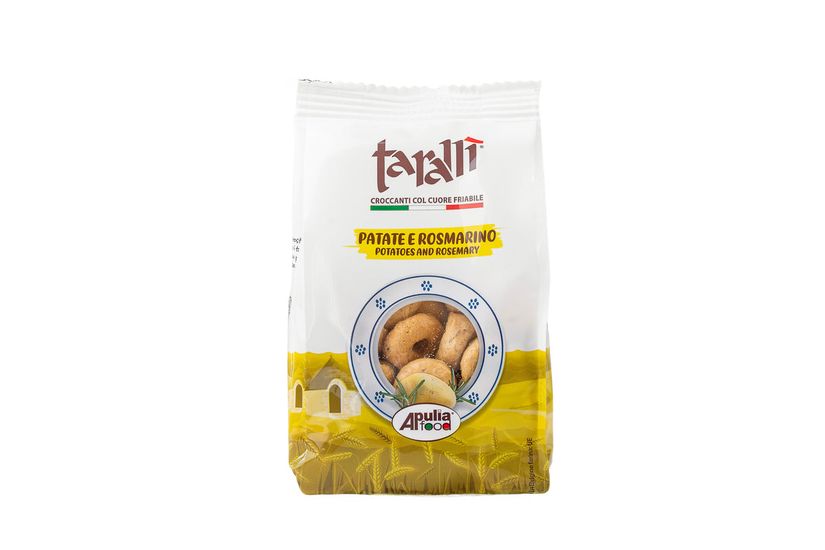 Taralli su bulvėmis ir rozmarinu, 250 g.
