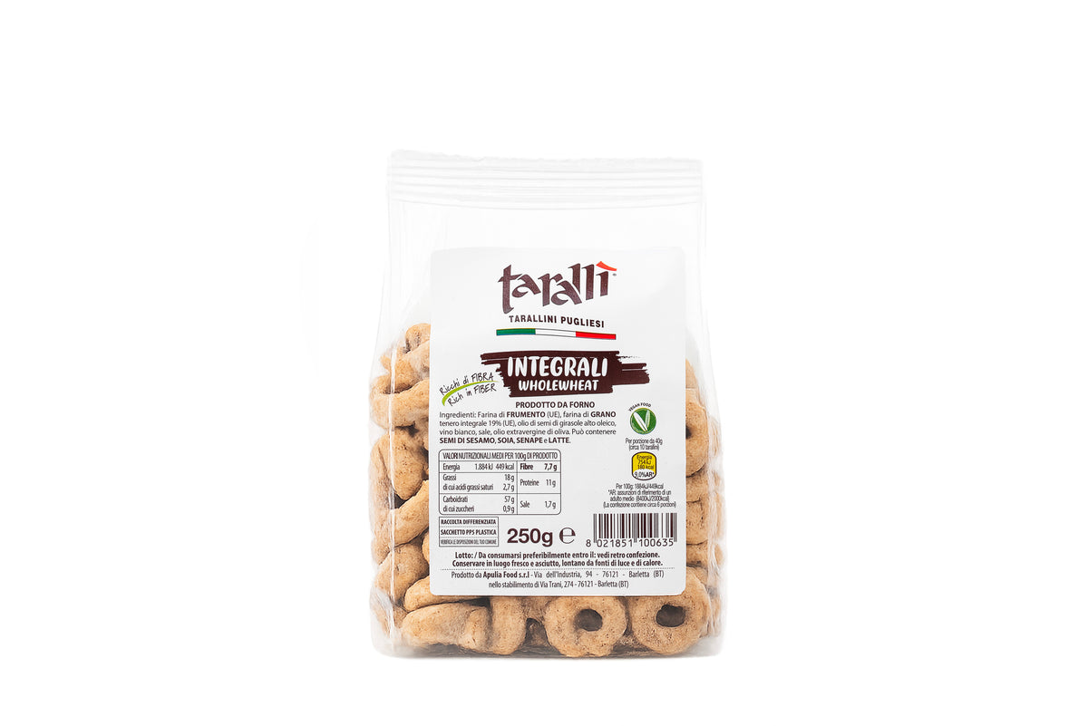 Taralli su viso grūdo miltais, 250 g.